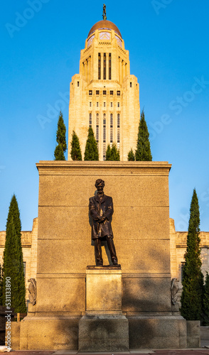 Abraham Lincoln Sculpture at the Nebraska State Capitol in Lincoln