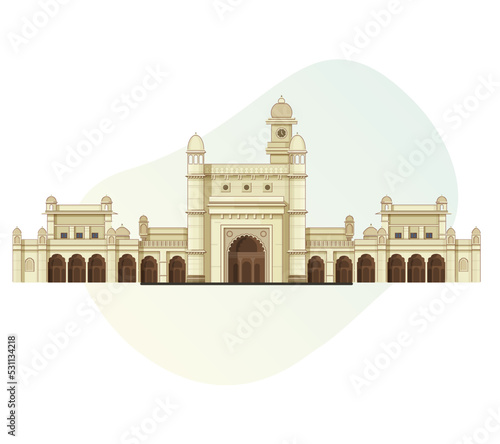 Historical Icon Ajmer City - Mayo College Building - Icon Illustration