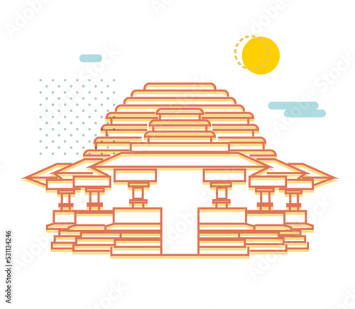 Belgaum City - Kapileshwar Temple -  Icon Illustration photo