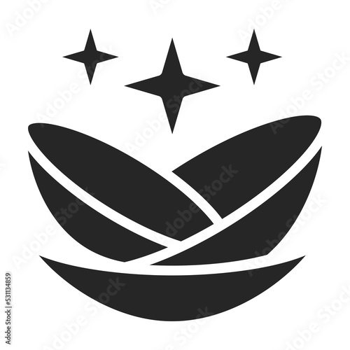 Plate vector black icon. Vector illustration tableware on white background. Isolated black illustration icon of plate .