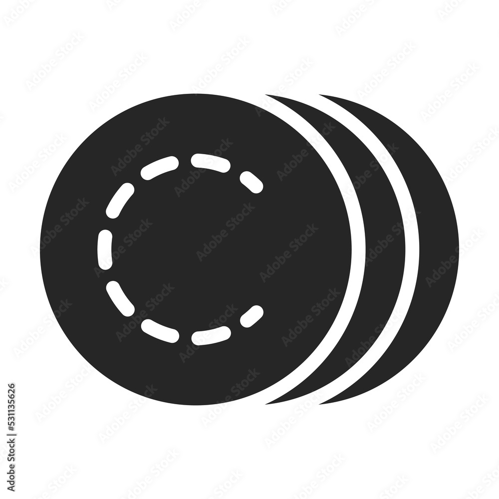Fototapeta premium Plate vector black icon. Vector illustration tableware on white background. Isolated black illustration icon of plate .