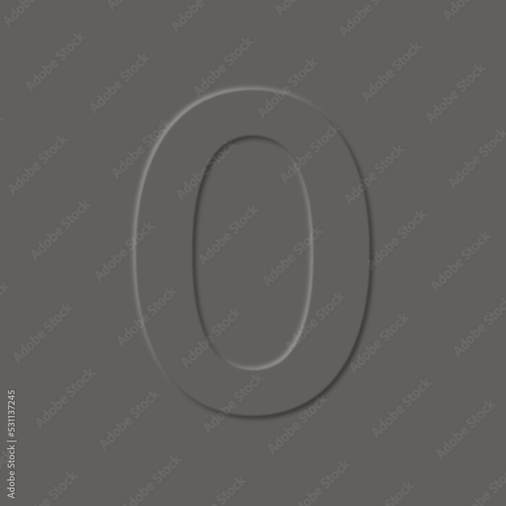 The number 0, zero black sign in neomorphism design, 3d style. The number 0, zero black sign in neomorphism design, 3d style.