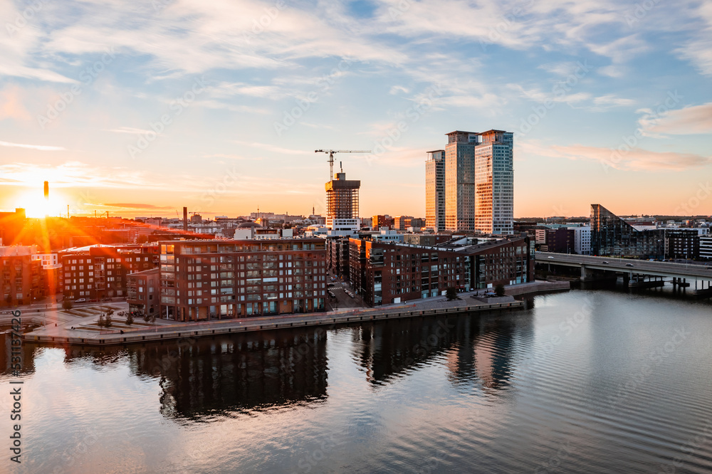 Helsinki at sunset
