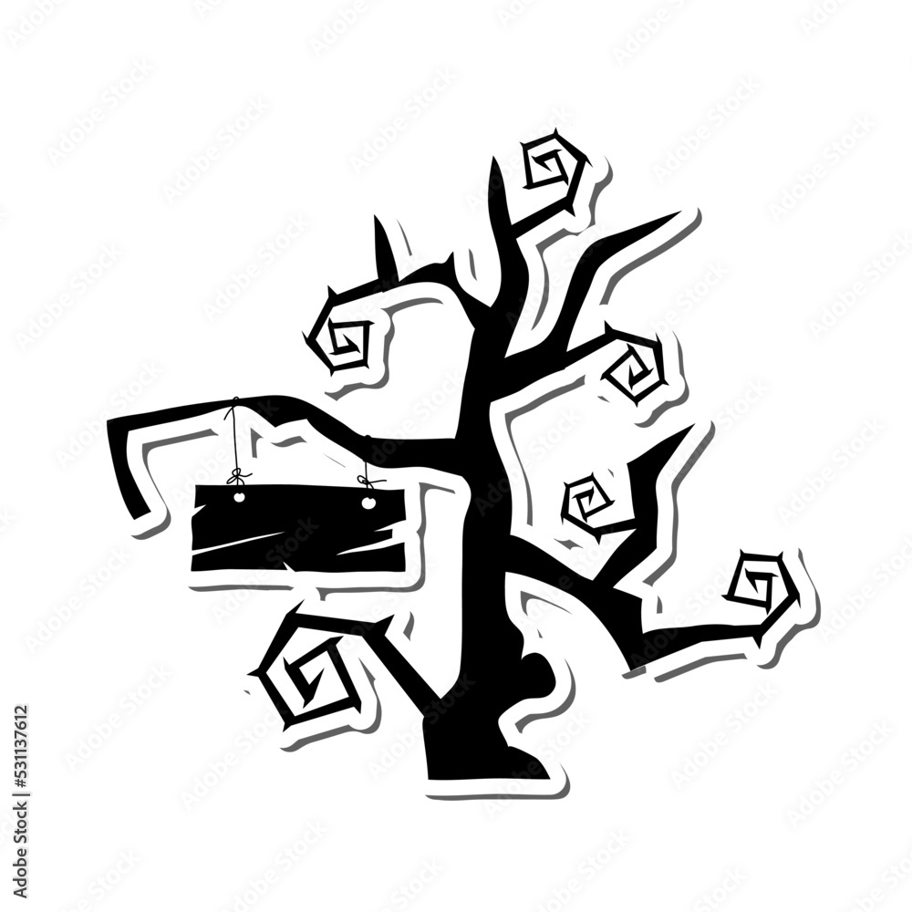 Gothic Tree Sticker Gothic Tree Sticker
