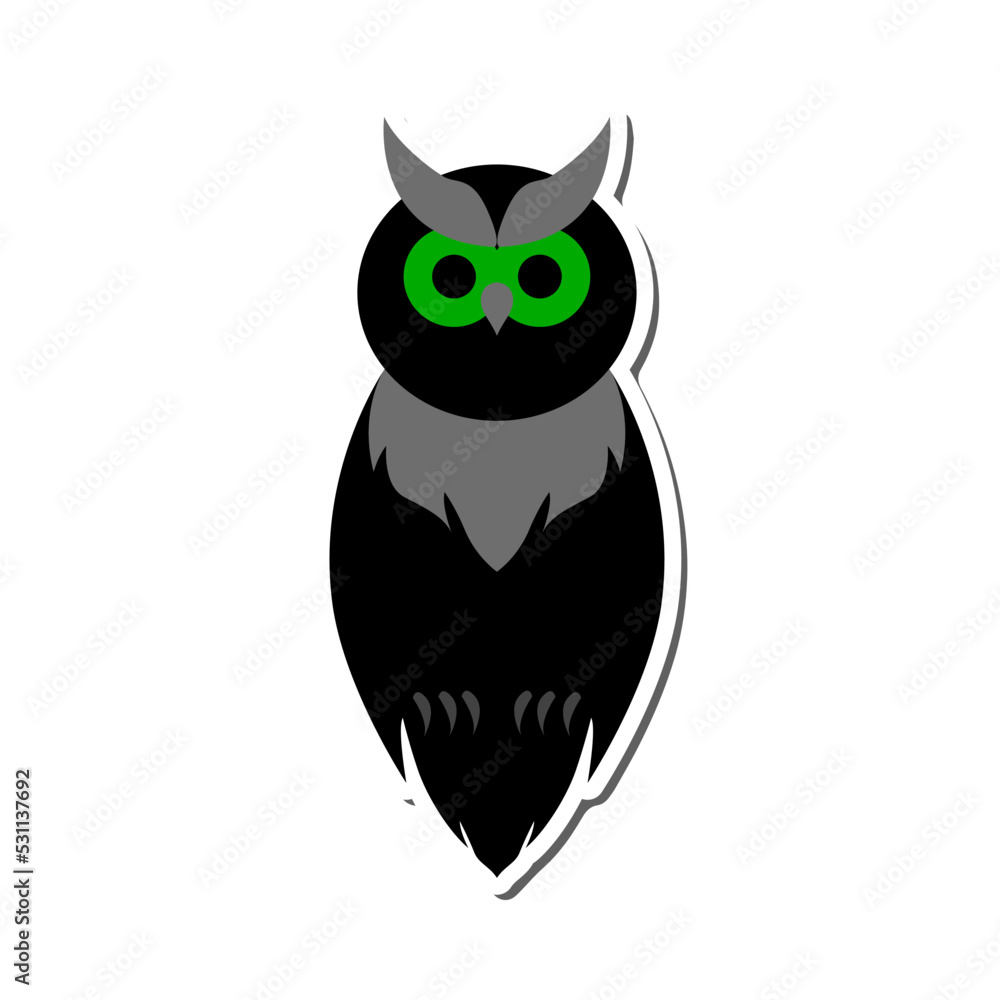Obraz premium Halloween Owl Sticker