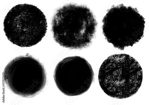 Konstfotografi PNG conjunto de siluetas, manchas en forma de círculos para diseño, web, banner y redes sociales