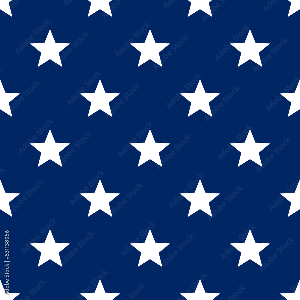 Starry sky seamless pattern. American patriotic backgrounds. Independence day geometric prints. True USA flag colors perfect for election invitations. Holiday simple wallpaper. Starry sky seamless pattern. American patriotic backgrounds. Independence day geometric prints. True USA flag colors perfect for election invitations. Holiday simple wallpaper.