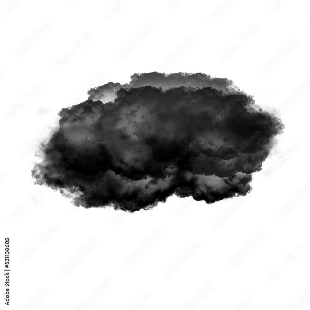 Black cloud isolated over white background 3D illustration Black cloud isolated over white background 3D illustration