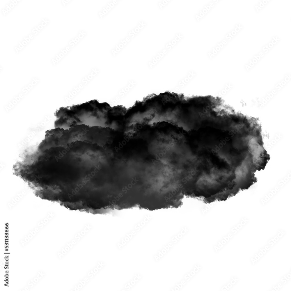 Black cloud isolated over white background 3D illustration Black cloud isolated over white background 3D illustration
