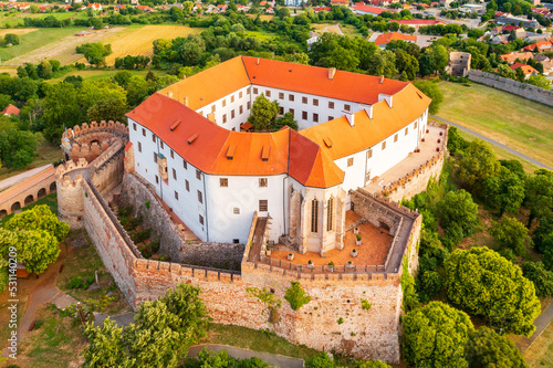 Aerial view about Castle of Siklós, which located at the southern foot of the Villány mountains.