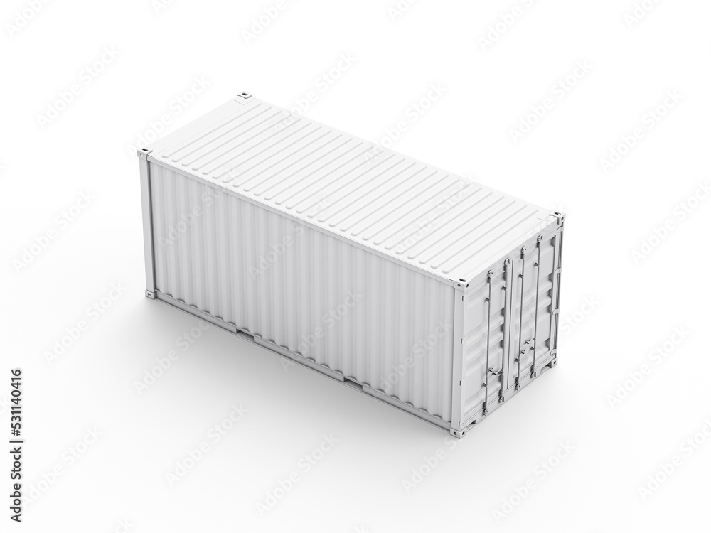 3D illustration. Cargo container isolated on white background 3D illustration. Cargo container isolated on white background