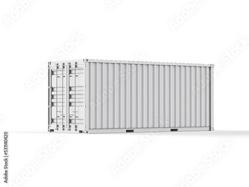 3D illustration. Cargo container isolated on white background