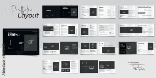 Architecture Portfolio Template Design Multipurpose Portfolio Template Design Portfolio Design Interior Brochure Layout Design  photo