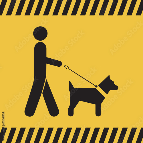 Logo tenez votre chien en laisse.