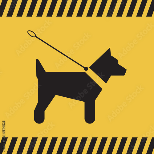 Logo tenez votre chien en laisse.