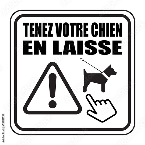 Logo tenez votre chien en laisse.
