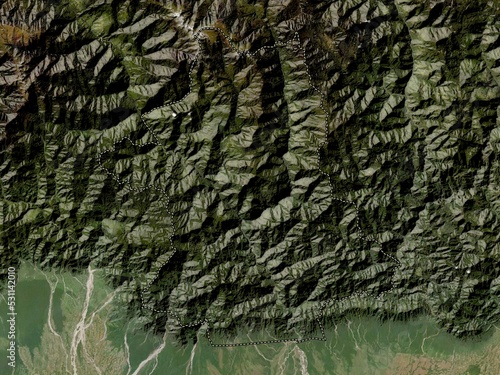 Zhemgang, Bhutan. Low-res satellite. No legend photo