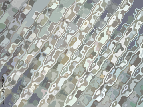 Diagonal gray background for textiles or prints. Wavy seamless pattern with metallic or glass effect for interior solutions, fashion trends, scrapbooking, textures, covers, fabric, wallpaper, etc. 