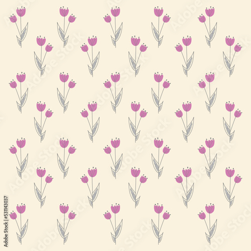 Seamless pattern with flowers
