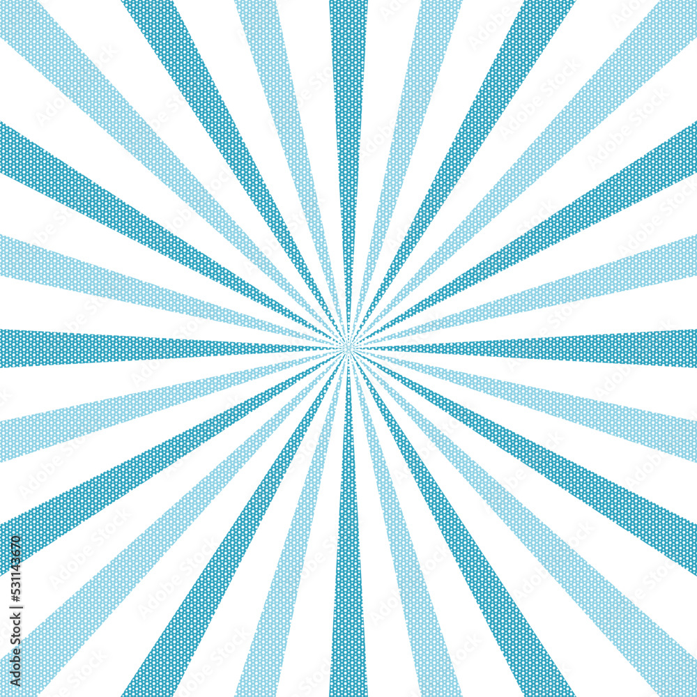 Obraz premium Rays of the radial blue sun on white background. sunburst beams Background. abstract Background