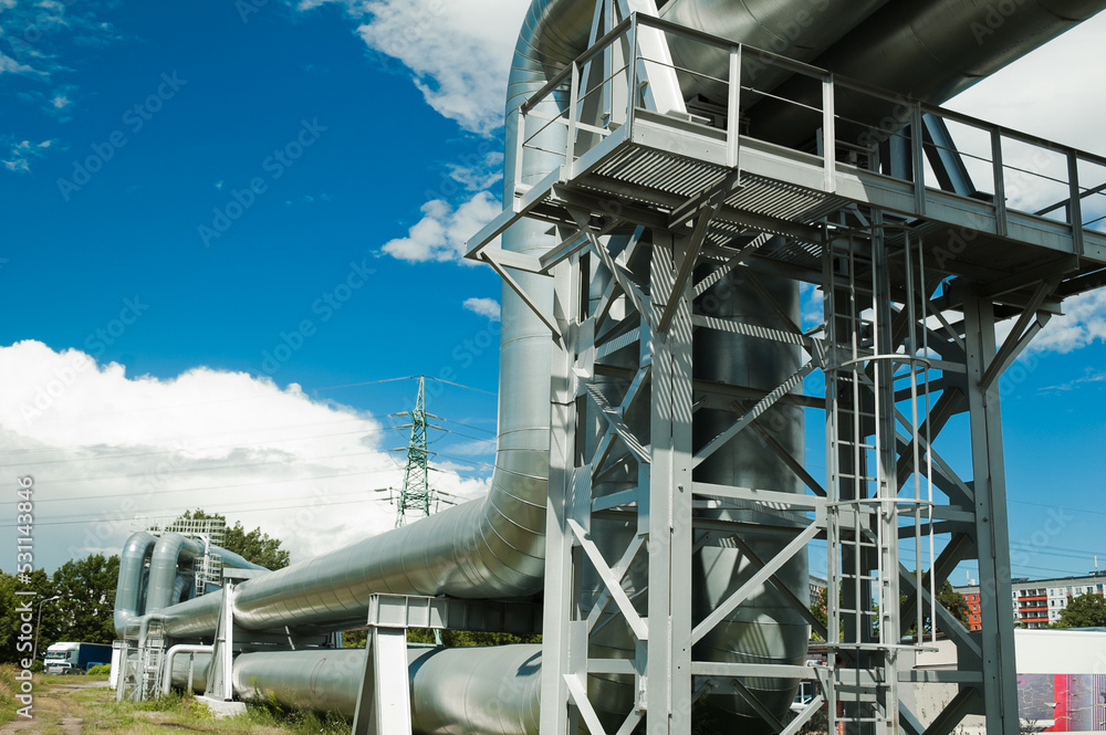 pipeline, pictured pipeline against the blue sky pipeline, pictured pipeline against the blue sky