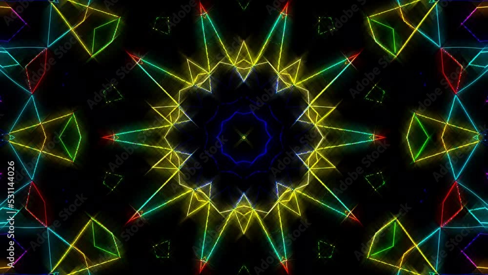 3D colorful lines with dots round shape smooth waves sparkling light effect on black background 3D colorful lines with dots round shape smooth waves sparkling light effect on black background
