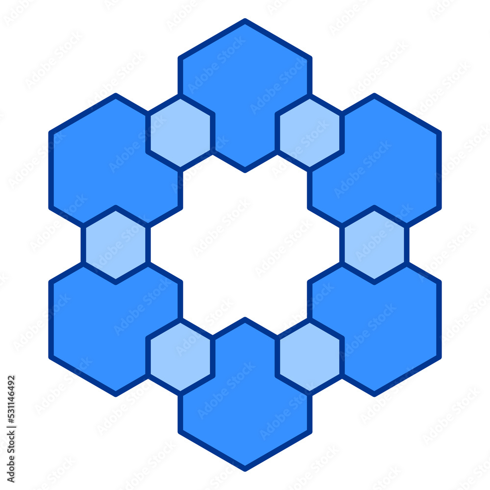Abstract hexagon icon Abstract hexagon icon