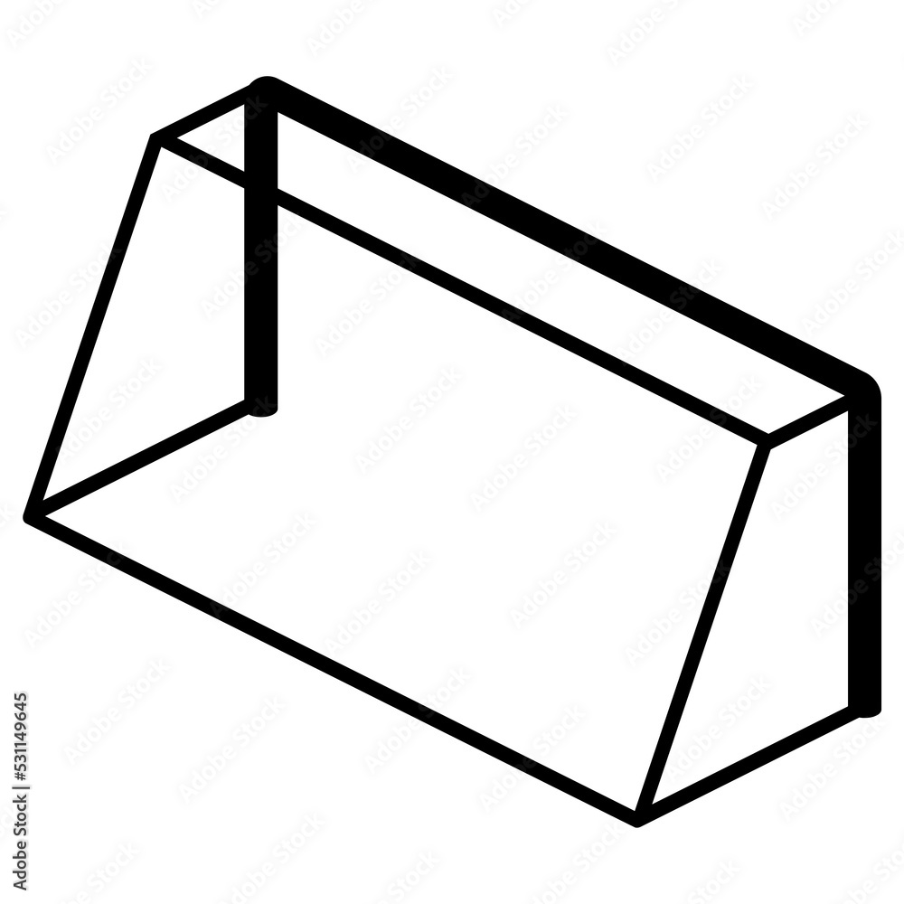soccer gate isometric isolated icon soccer gate isometric isolated icon