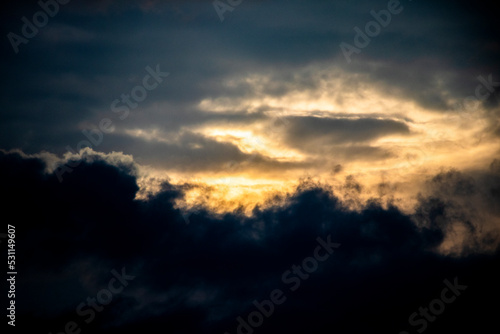 Dramatic sky, Sunset and Dark Clouds and fantastic sky