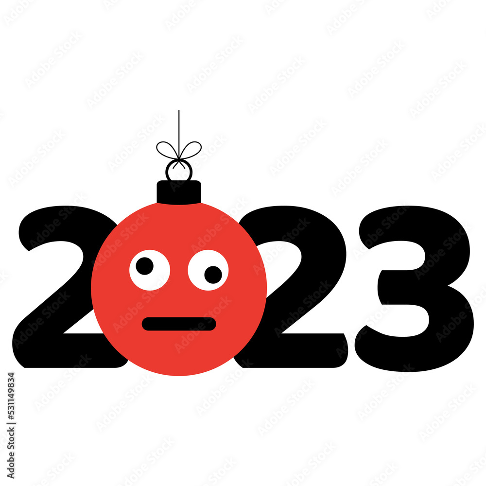 Obraz premium happy new year 2023 logo