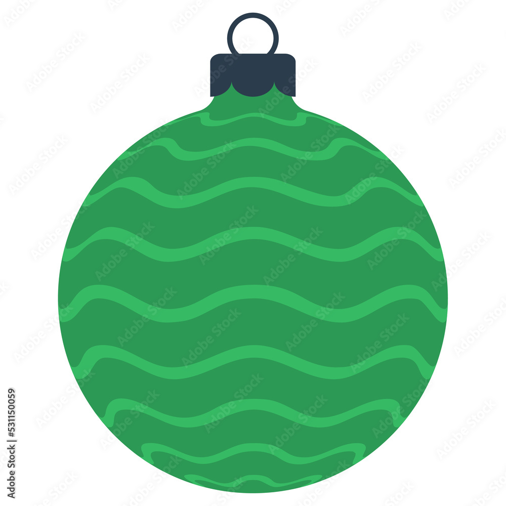 Naklejka premium flat christmas bauble ball