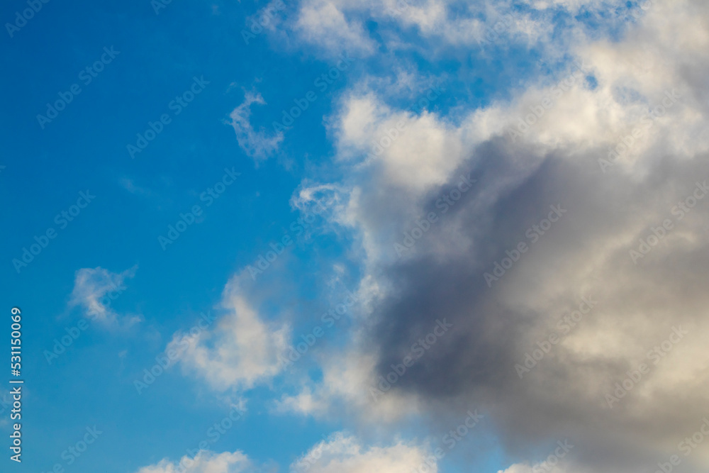 Blue sky, clouds and fantastic sky