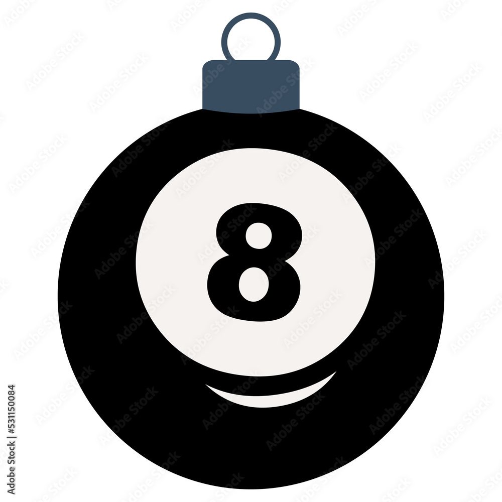 christmas billiard ball illustration christmas billiard ball illustration