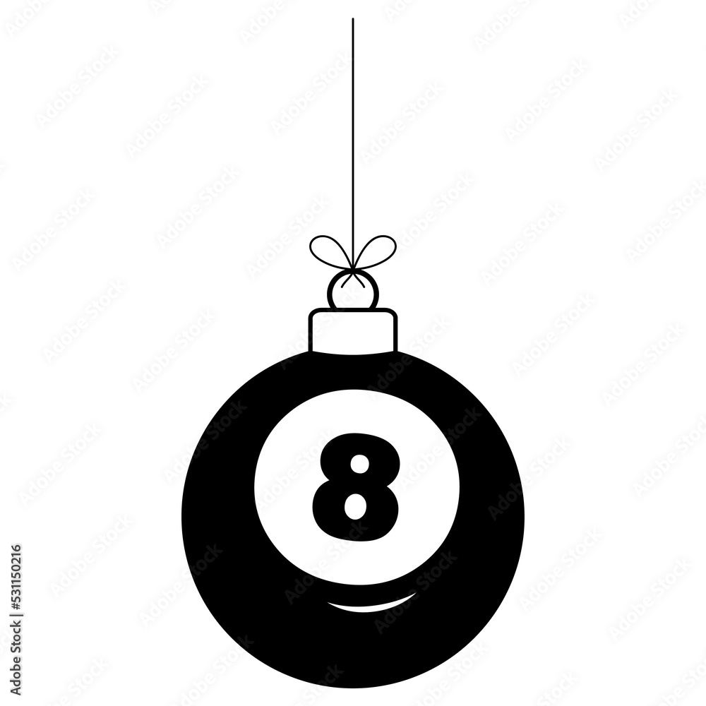 christmas billiard ball illustration christmas billiard ball illustration