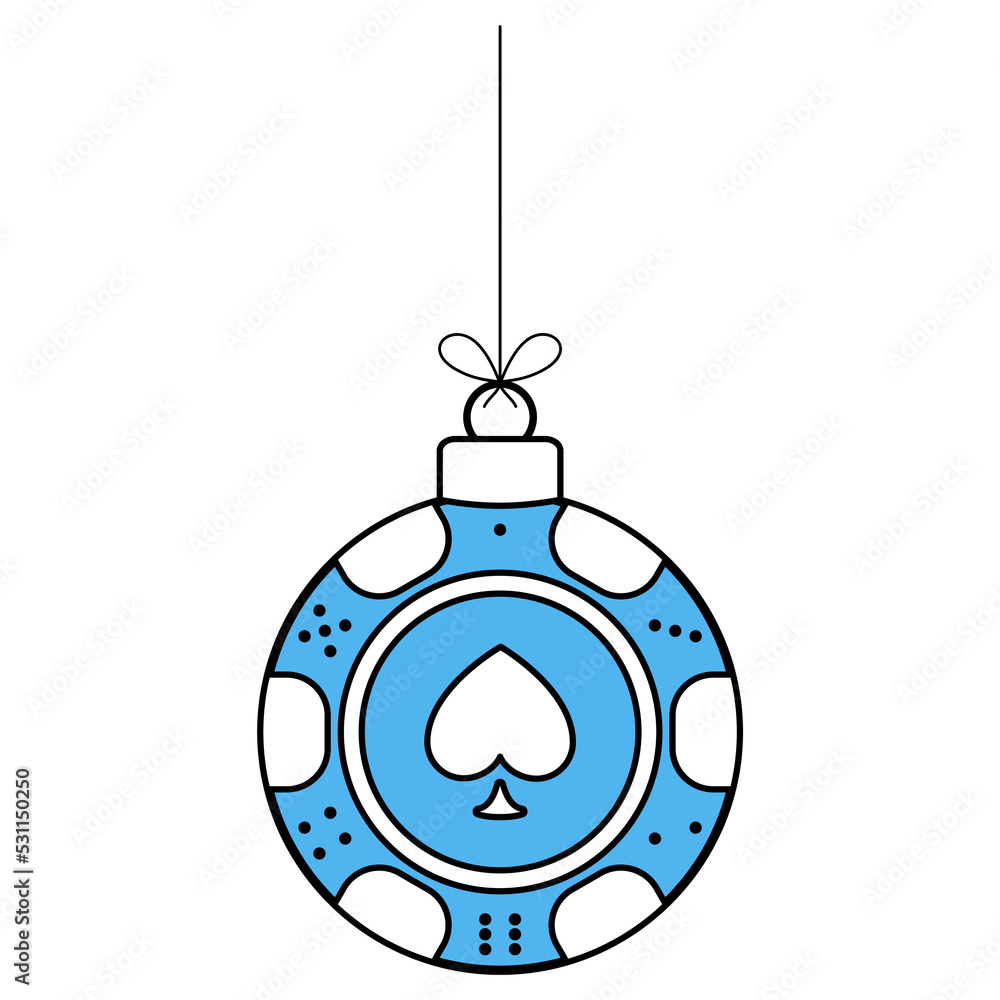 casino poker christmas chip