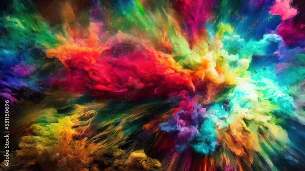 Explosion of color abstract background #1