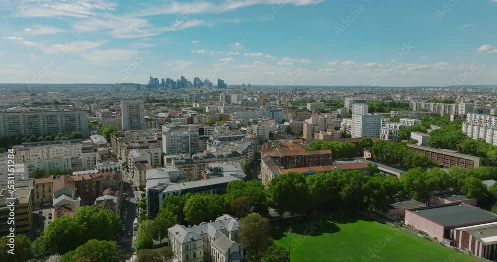 Paris aerial video with view of bridges, Seine river. Historic Parisian city center from above during warm summer. Famous holidays vacation destination Paris aerial video with view of bridges, Seine river. Historic Parisian city center from above during warm summer. Famous holidays vacation destination