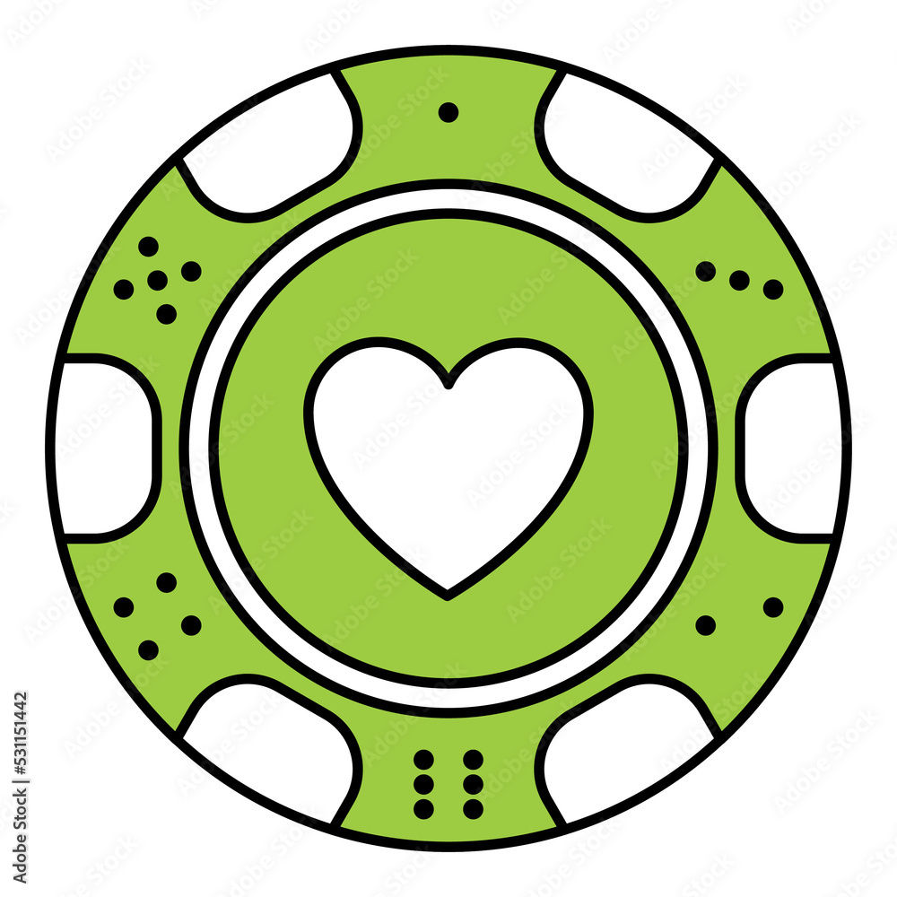 Fototapeta premium casino poker chip icon