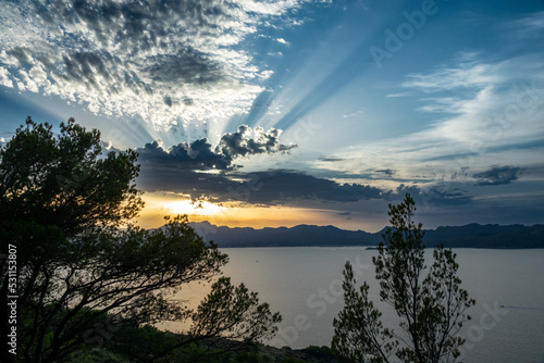 Beautiful sunset by the Mediterranean sea in the Spanish island of Mallorca © Miguel Ángel RM