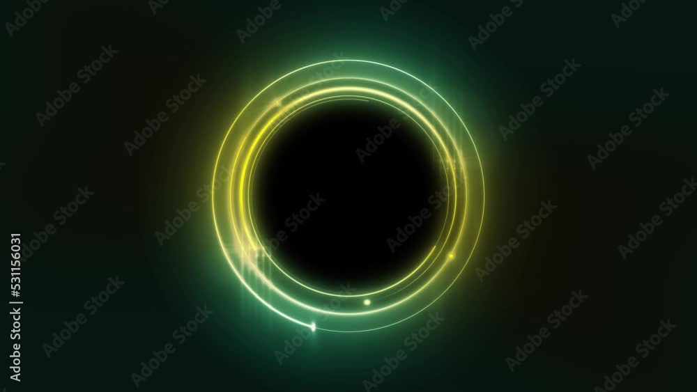 moving circles are intertwined. Circles rotating with the light. The lights follow in the direction of movement 4K video moving circles are intertwined. Circles rotating with the light. The lights follow in the direction of movement 4K video