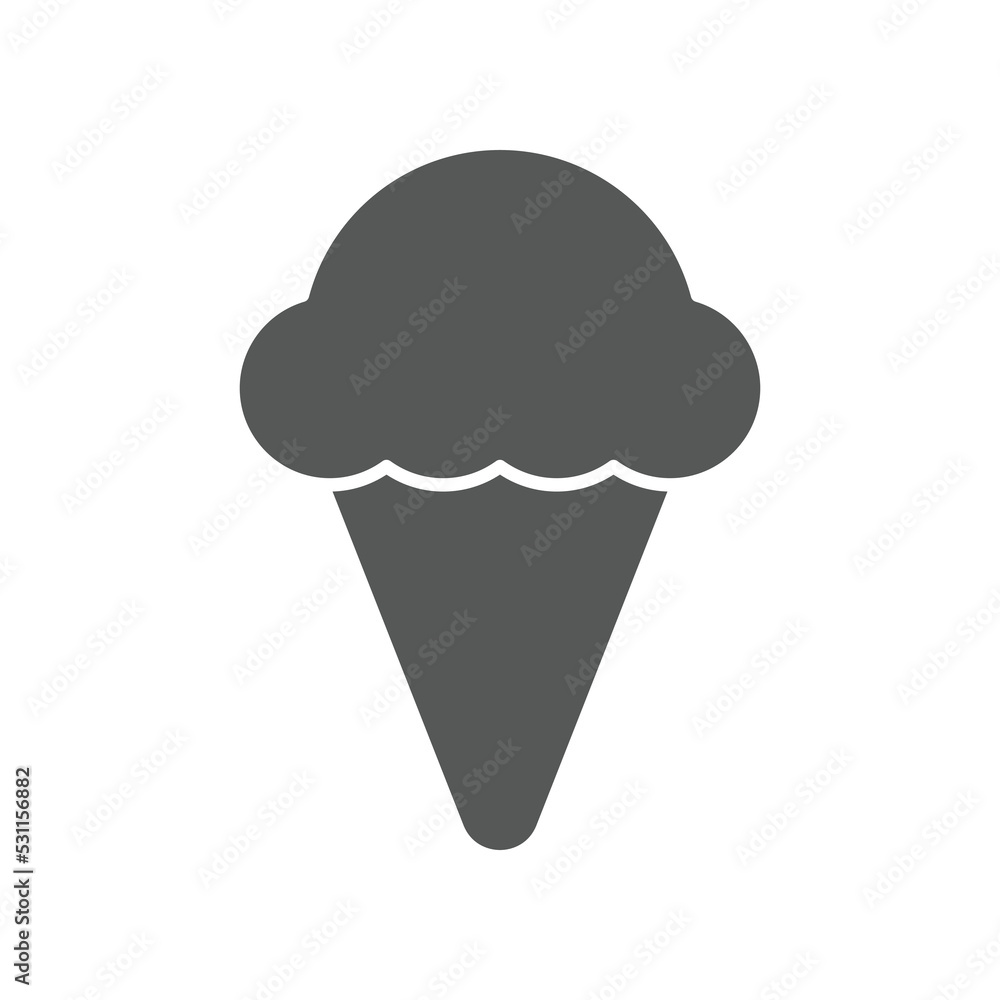 Tasty ice cream in waffle cone with strawberry flavor. Freshness Sweet dessert food. beach tropical vacation symbol. Cone, food, ice on summer icon Vector illustration filled outline style EPS10 Tasty ice cream in waffle cone with strawberry flavor. Freshness Sweet dessert food. beach tropical vacation symbol. Cone, food, ice on summer icon Vector illustration filled outline style EPS10