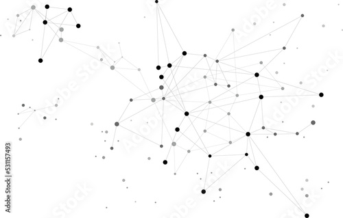 Network Connecting dot polygon background. Concept of Network Business  technology  Data and chemical. Dot connect line abstract background represent futuristic network and data transformation