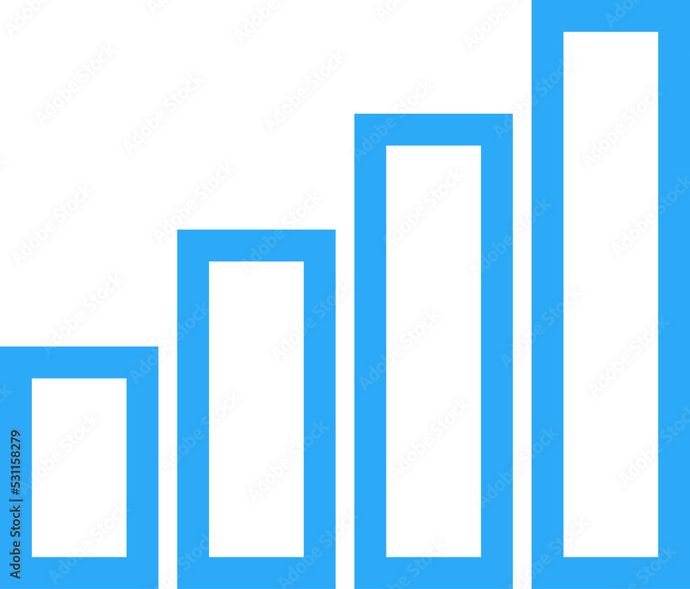 Blue icon business graph Blue icon business graph