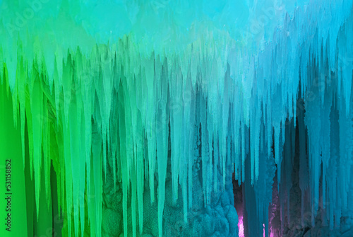 A strange sight in an ice cave