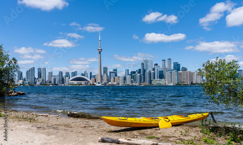 Photography A Kayak on Toronto Islands shore