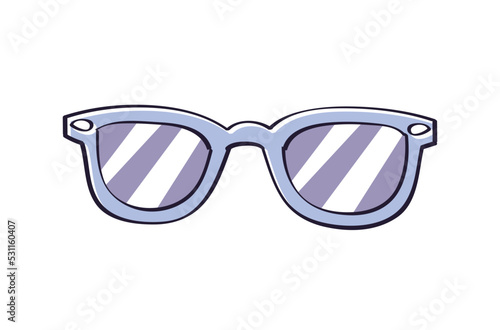 Black sunglasses isolated vector illustration