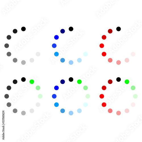 Vector illustration of buffering in the form of a circle moving in a circle with bright colors