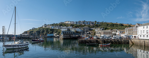 Boats in the harbor of a fishing village