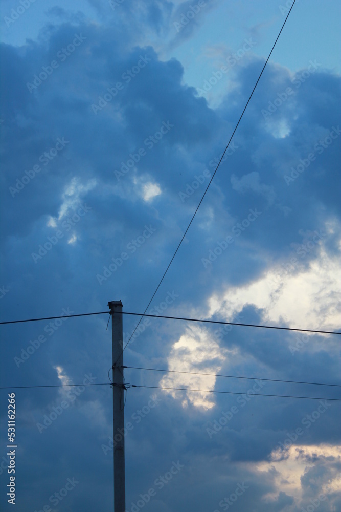 pylon against blue sky