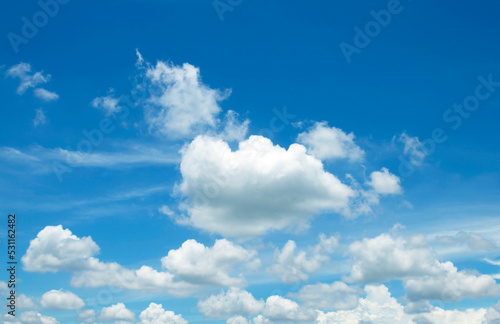 blue sky clouds white natural beautiful abstract